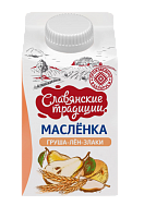 Напиток кисломолочный "Маслёнка" на основе пахты "Груша-лён-злаки" 1,5% 0,5 кг
